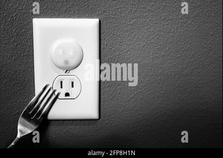 Concept of risk and hazards associated with uncovered electrical ...