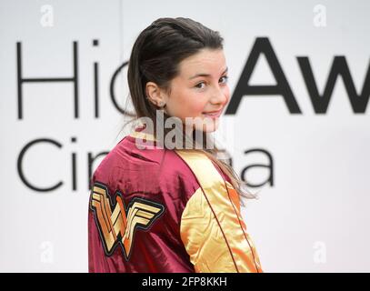 Lilly Aspell attending an outdoor screening of Wonder Woman 1984 at the Honourable Artillery Company, London. Picture date: Thursday May 20, 2021. Stock Photo