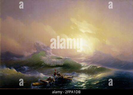 The Ninth Wave by Ivan Aivazovsky (1817-1900), oil on canvas, 1850 Stock Photo