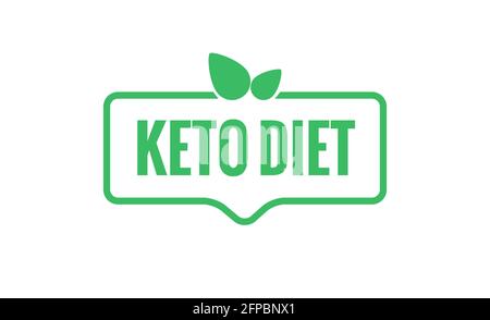 Keto Icon Badge Logo. Ketogenic Vector Diet Stamp Isolated Health 