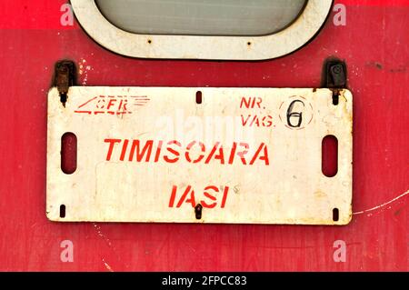 Rute Train from Timisoara to Iasi Stock Photo