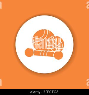 Toys for pets color glyph icon. Things that pets and their owners can play with. Pictogram for web page, mobile app, promo. UI UX GUI design element Stock Vector