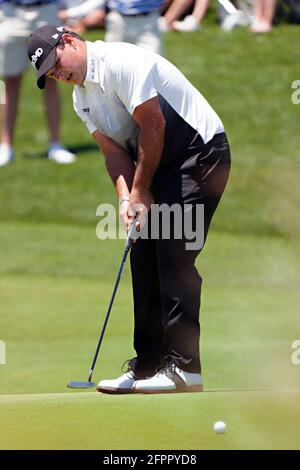 Kiawah Island, United States. 20th May, 2021. Patrick Reed watches his putt on the 1st hole during the first round at the 103rd PGA Championship at Kiawah Island Golf Resort Ocean Course on Kiawah Island, South Carolina on Thursday, May 20, 2021. Photo by Richard Ellis/UPI Credit: UPI/Alamy Live News Stock Photo