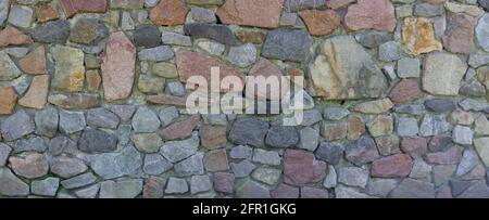 Stone wall background. Brick wall of large stone Stock Photo