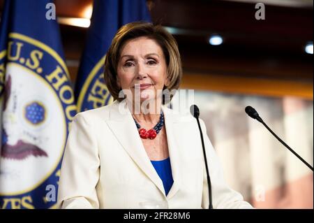 Washington, DC, USA. 20th May, 2021. May 20, 2021 - Washington, DC, United States: House Speaker NANCY PELOSI (D-CA) speaking at her weekly press conference. Credit: Michael Brochstein/ZUMA Wire/Alamy Live News Stock Photo