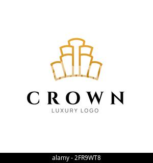 Crown logo king vector royal icon. Queen logotype symbol luxury design Stock Vector