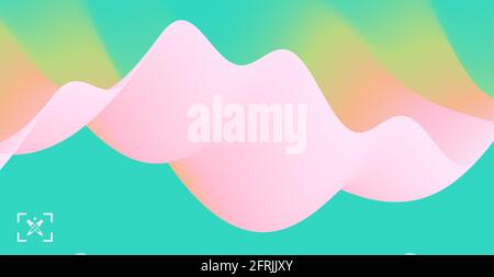 3D wavy background. Dynamic effect. Vector illustration. Stock Vector