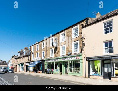The market square in Haltwhistle town centre, Northumberland, England, UK Stock Photo