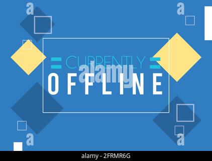 blue offline template Stock Vector