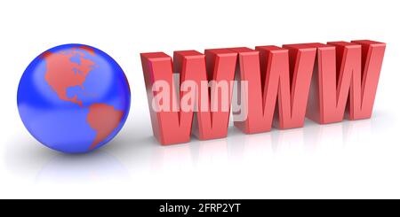 Internet network concept. 3d image Stock Photo