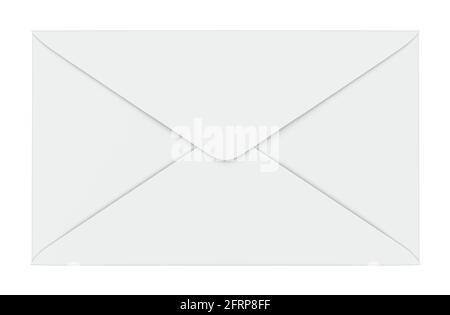 White mail envelope. letter. Isolated Stock Photo
