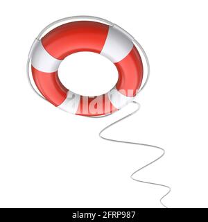 Help. lifebuoy on a white background. 3d rendered image Stock Photo