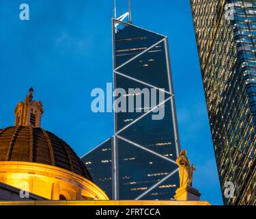 The Hong Kong Court of Final Appeal, with the Bank of China Tower in the background, Hong Kong, China.