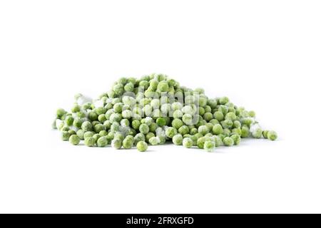 Frozen green peas isolated on white background Stock Photo