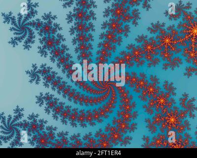 Beautiful zoom into the infinite mathemacial mandelbrot fractal Stock Photo