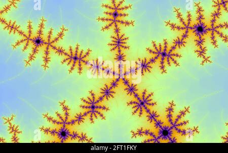 Beautiful zoom into the infinite mathemacial mandelbrot fractal Stock Photo