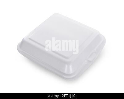 Foam box isolated on white background Stock Photo