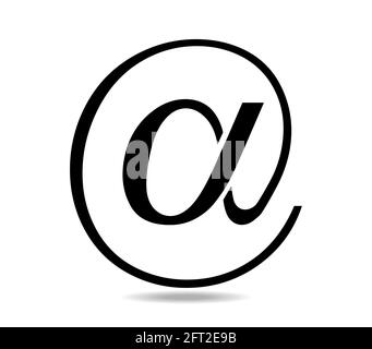 Letter alpha in shape of an at sign Stock Vector