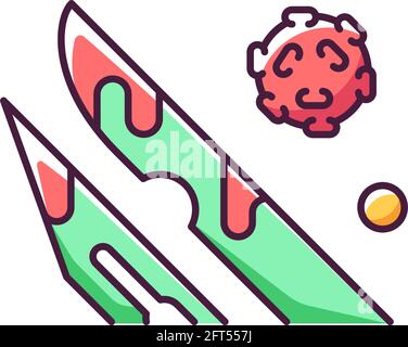 Sharps RGB color icon Stock Vector