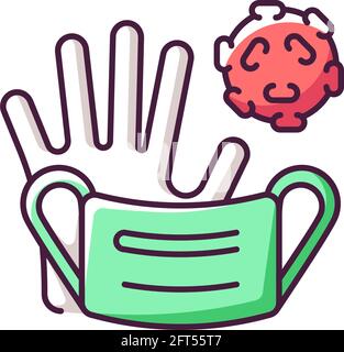 Medical waste RGB color icon Stock Vector