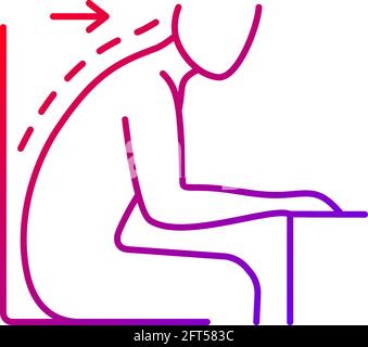 Forward tilted sitting position linear icon Stock Vector Image & Art ...