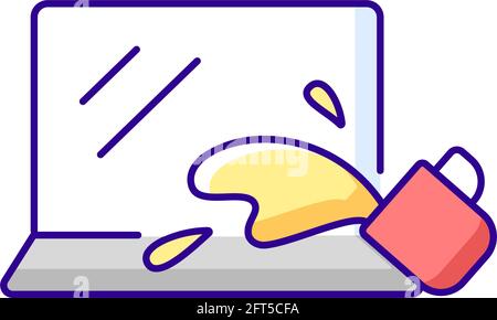 Water damage RGB color icon Stock Vector