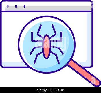 Computer viruses RGB color icon Stock Vector