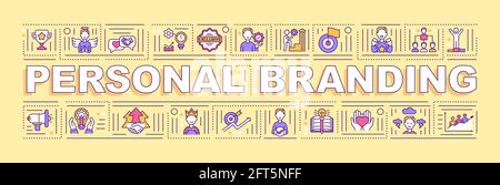 Personal branding word concepts banner Stock Vector