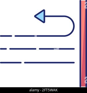 Windproof fabric feature vector flat color icon Stock Vector
