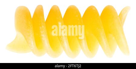 Eliche italian pasta on white isolated background with clipping path. Stock Photo