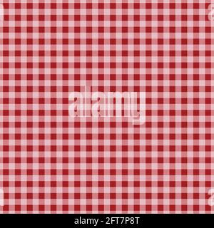 white checked lines seamless pattern isolated on red background Stock Vector