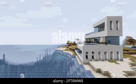 Modern Minecraft Game Minecraft Game – May 21 2021: Sample of Modern house design in ...