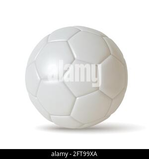 Soccer ball 3D realistic isolated on white background. vector illustration. Stock Vector
