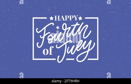 Fourth 4 of July stylish american independence day design Fourth of July Stock Vector