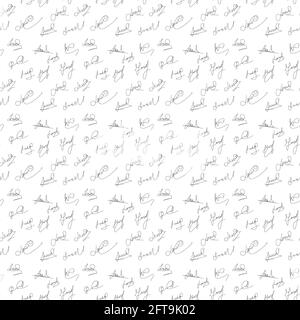 Handwritten signatures, signature icons set, fictitious autograph, isolated on white background, vector graphic. eps 10 Stock Vector
