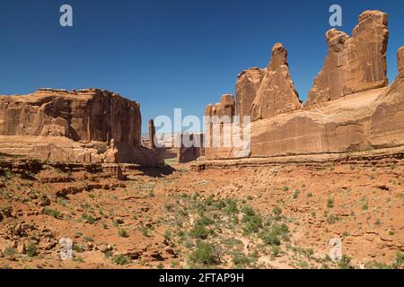 Park Avenue in Arches National Park, Utah, USA. Stock Photo