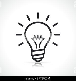 bulb or lightbulb icon isolated line symbol Stock Vector