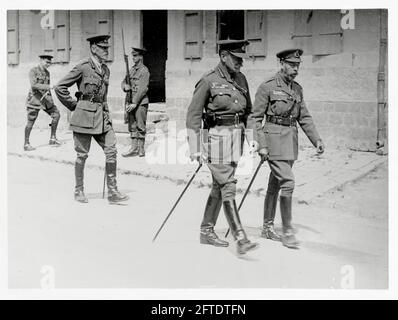 World War One, WWI, Western Front - King George V and the Commander-in-Chief Stock Photo