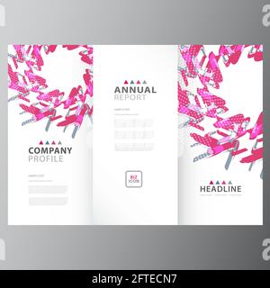 Annual colorful business report template design layout Stock Vector
