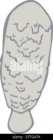 Vector illustration of coprinus comatus. The shaggy ink cap. Stock Vector