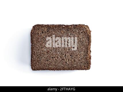 Sliced  Rye bread with seeds isolated on white Stock Photo
