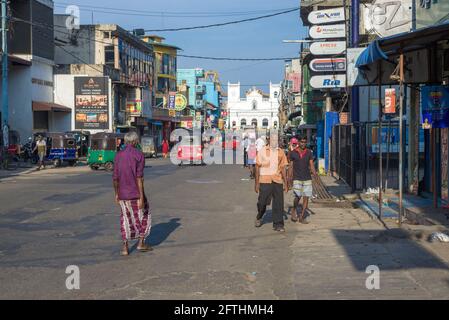 COLOMBO, SRI LANKA - FEBRUARY 23, 2020: On Jampettah Street Stock Photo