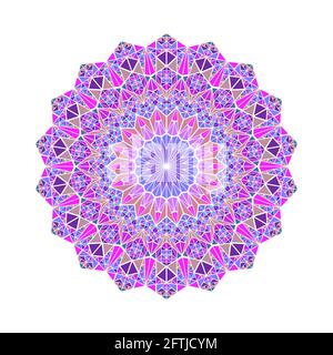 Ornate triangular ornament mandala - round abstract vector design Stock Vector