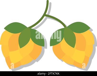 Isolated pair of barley leaves icon Vector illustration Stock Vector