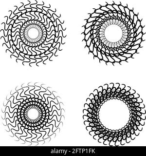 Abstract black ornament set for creative design Stock Vector