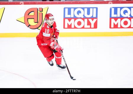 Riga, Olympic Sports Centre, Belarus. 21st May, 2021. vs Slovakia (2021 IIHF Ice Hockey World Championship), #10 Nick Bailen (Belarus) in action (Switzerland/Croatia OUT) Credit: SPP Sport Press Photo. /Ģ����ý Live News Stock Photo