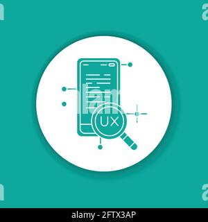 UX research black glyph icon. Systematic investigation. Editable stroke Stock Vector