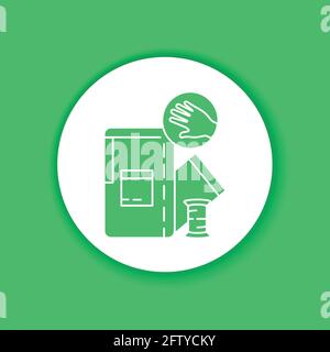 Handmade clothes color glyph icon. Self-made. Stock Vector