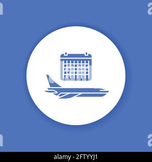 Passengers are sitting in the seats on the plane color glyph icon. Pictogram for web page, mobile app, promo. UI UX GUI design element. Stock Vector