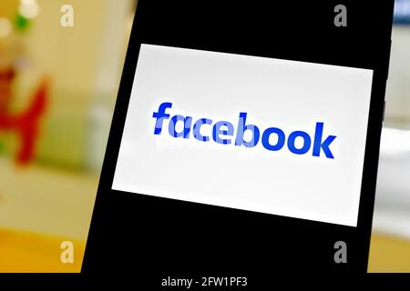 Editorial photo on Facebook theme.  Illustrative photo for news about Facebook - online social media and social networking service Stock Photo